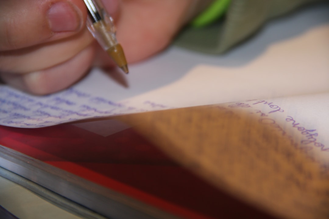 Photo writing transition